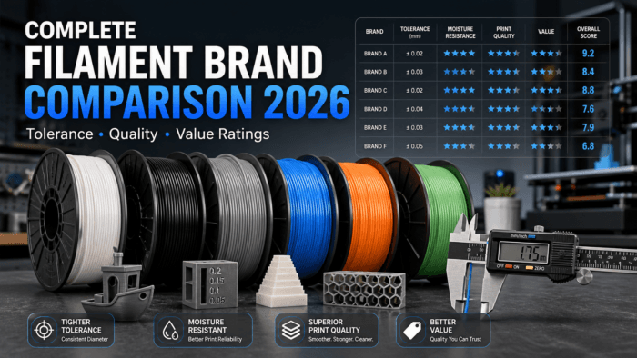 Complete Filament Brand Comparison 2026 - 3DPut